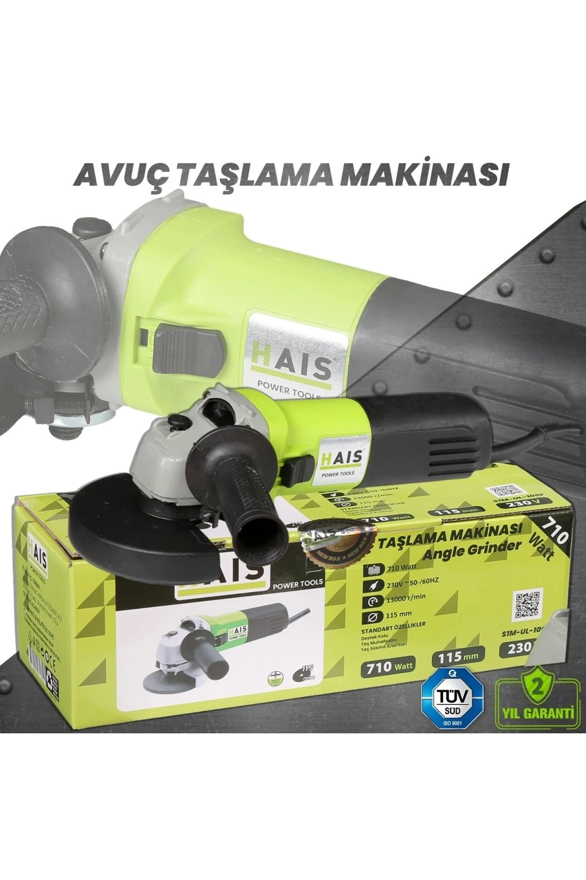 Avuç Taşlama Makinası 710 W 115 Mm