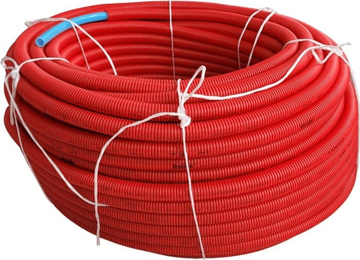 Oksijen Bariyerli Kılıflı Mobil Boru 16X2 Kırmızı ( 100 Metre)