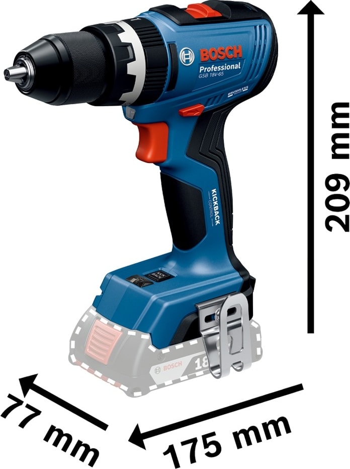 Gsb 18V-65 Akülü Darbeli Matkap (2X2.0AH + 1X3.0AH) (0 601 9n3 100)