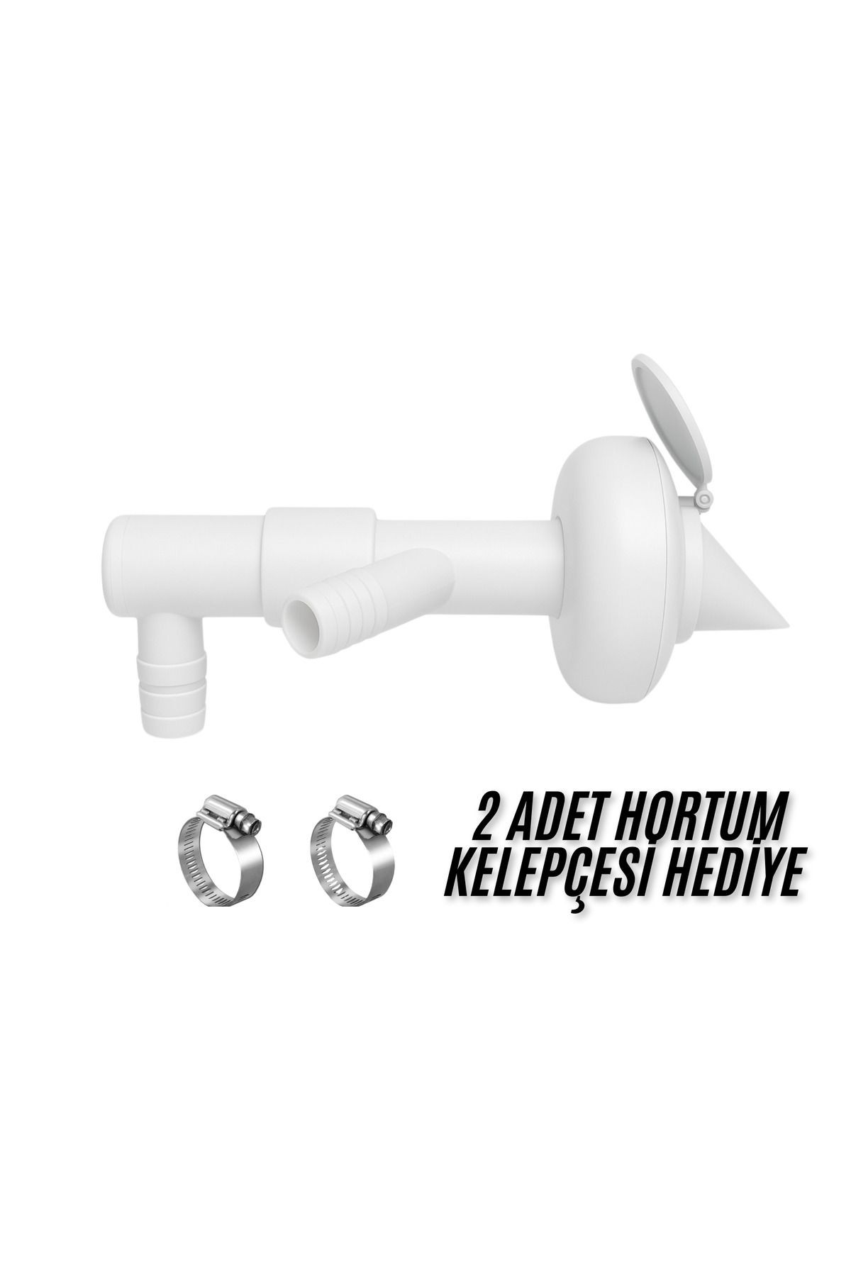 Çift Girişli Gider Çekvalf Adaptörü Ø50 mm | Çamaşır Bulaşık Makinesi Koku ve Haşere Önleyici