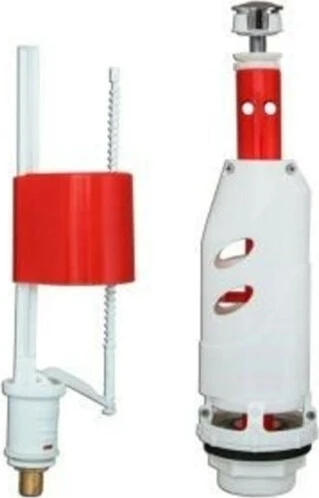 Teos Modeli İç Banyo Rezervuarı - Basmalı Mekanizma, Kaliteli ve Uzun Ömürlü Plastik, Standart Boyut