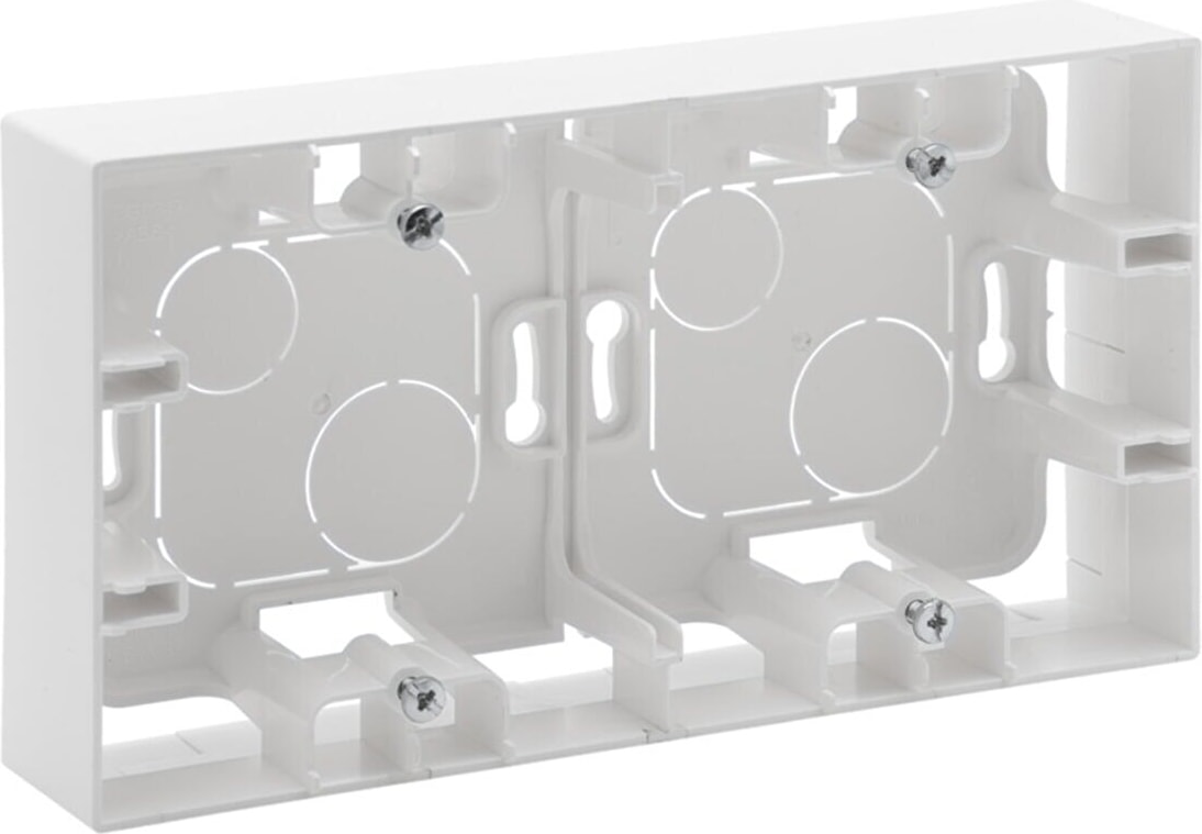 768148 Sıva Üstü Kutu -Ikili Beyaz Renk ( Raventi Serisi )