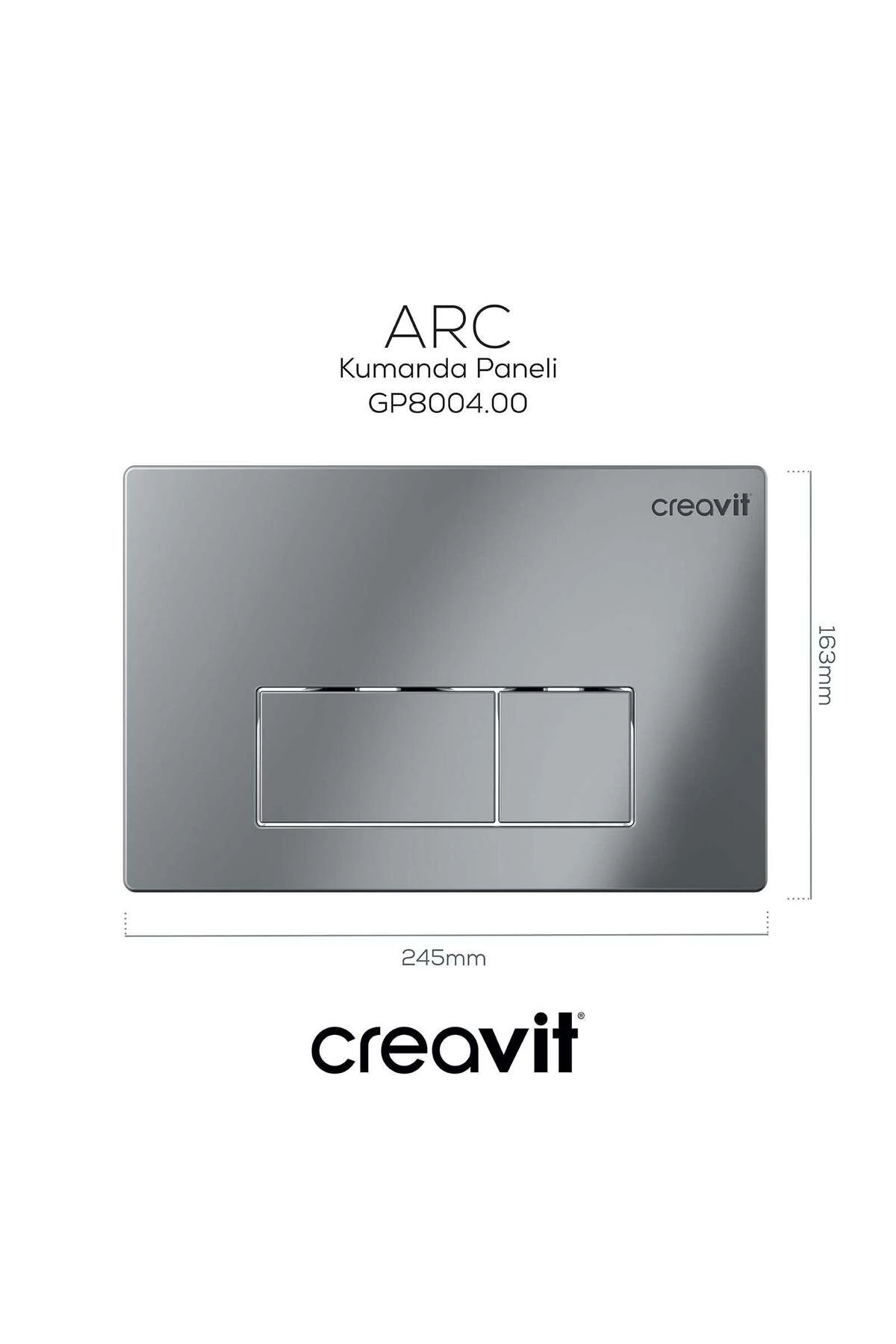 Arc Parlak Krom Kaplama Kumanda Paneli