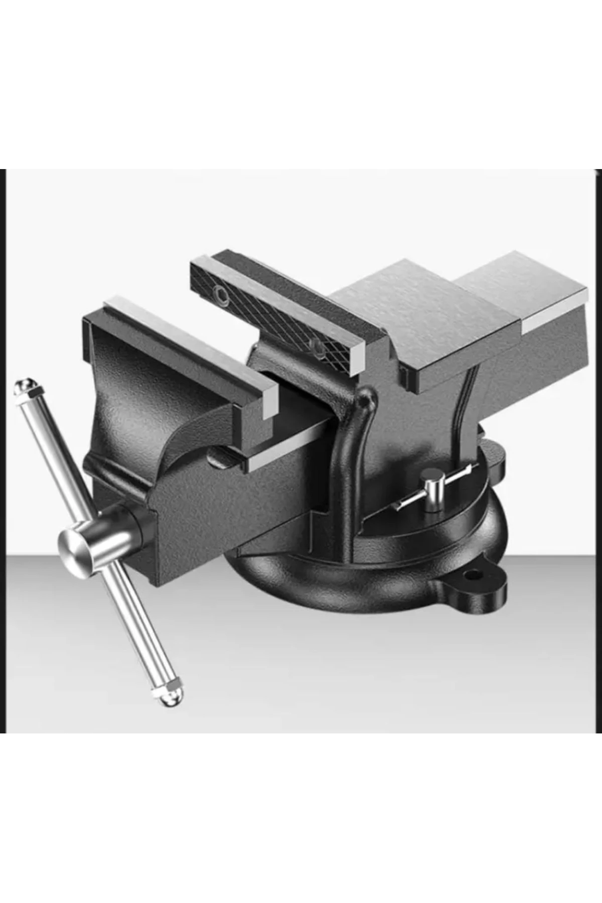 Alman Modeli Pro Çelik Kol 150 Mm 4" 360" Dönerli Taban Dövme Çelik Sabit Tezgah Masa Mengenesi...