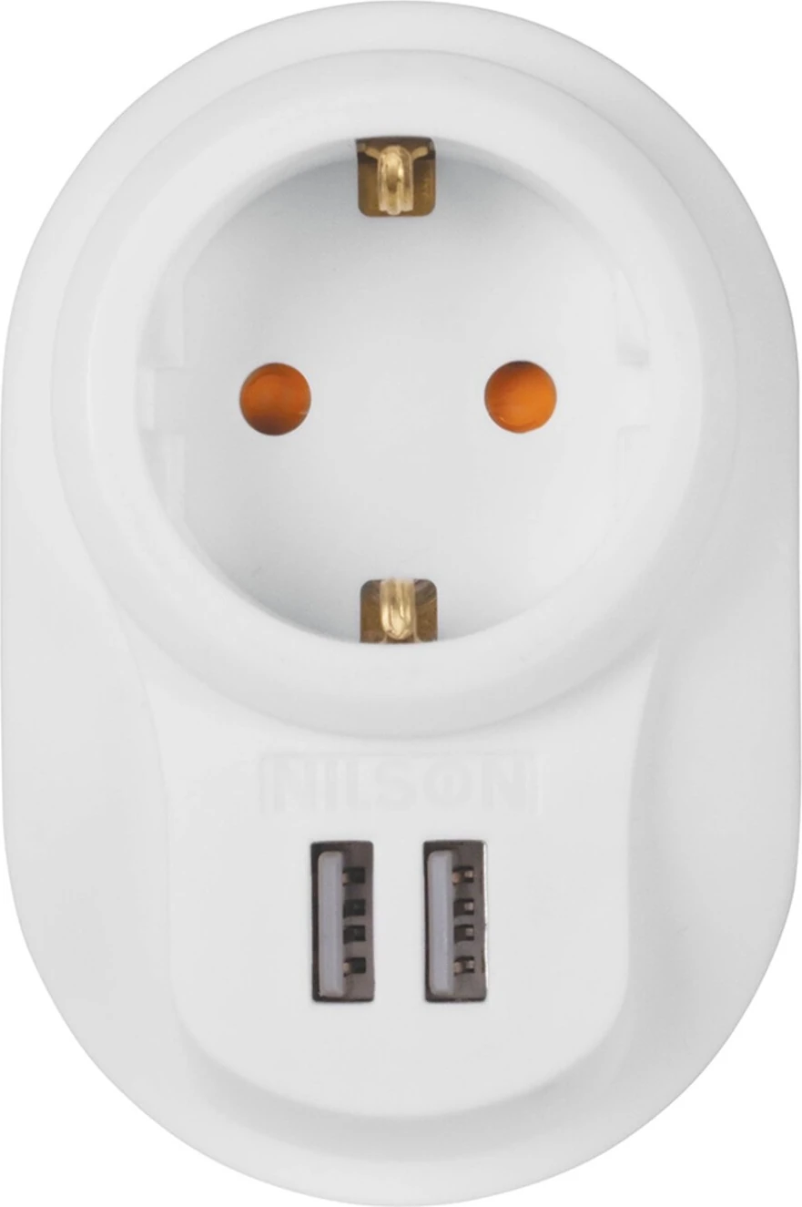 Akım Korumalı Beyaz Usbli Fiş Priz