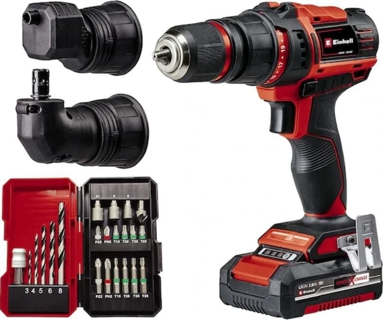 Einhell Te-Cd 18/45 3x Li-I +22 (1x2,0 Ah) Akülü Vidalama Set