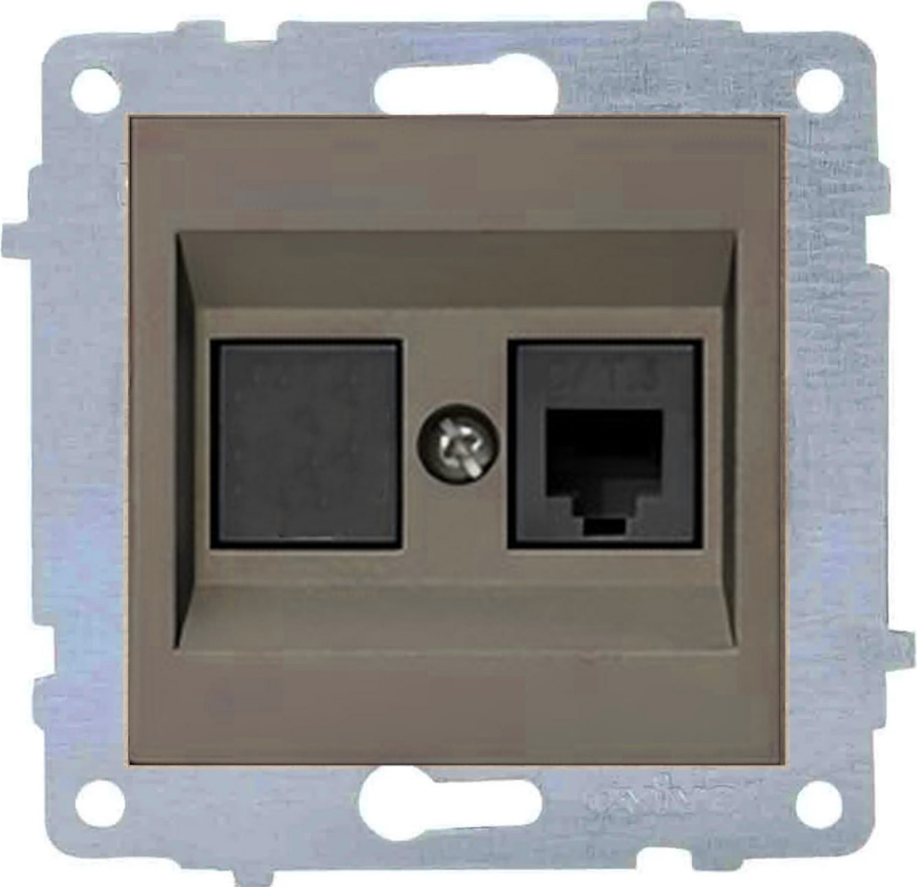 Grano Metalik Antrasit Cat3 Telefon Prizi