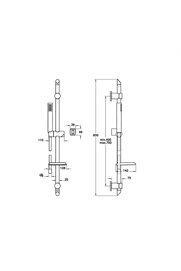 A45684 Sense 1f Sürgülü El Duş Takımı
