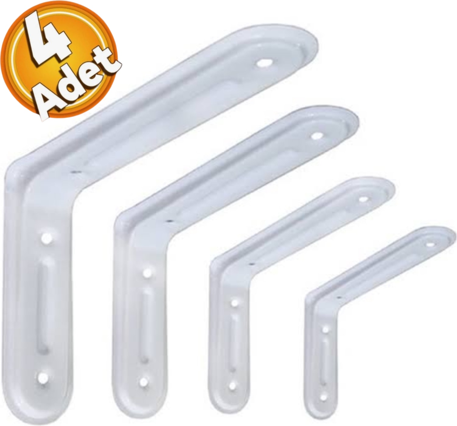Lüks Raf Altı Beyaz 12X14 (4 Adet)