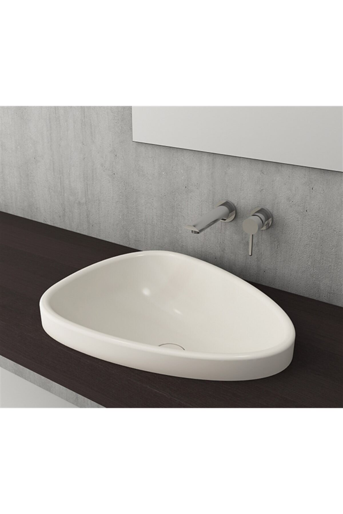 Etna Tezgah Üstü Lavabo 58 Cm Parlak Bisküvi 1112-014-0125