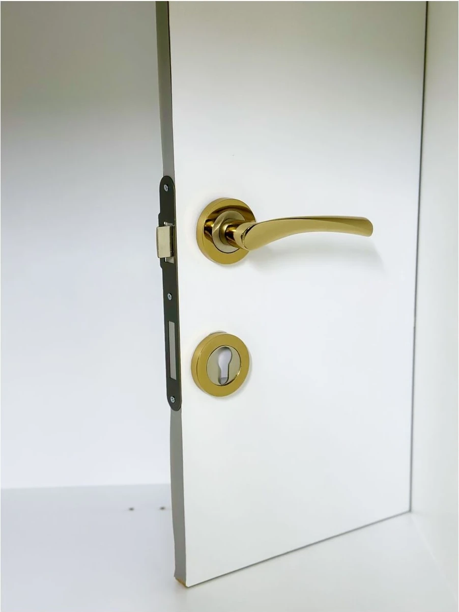 Bravo Albirifin Rozetli Kapı Kolu Yale Çelik Kapı Kolu Sol Basar 1 Adet