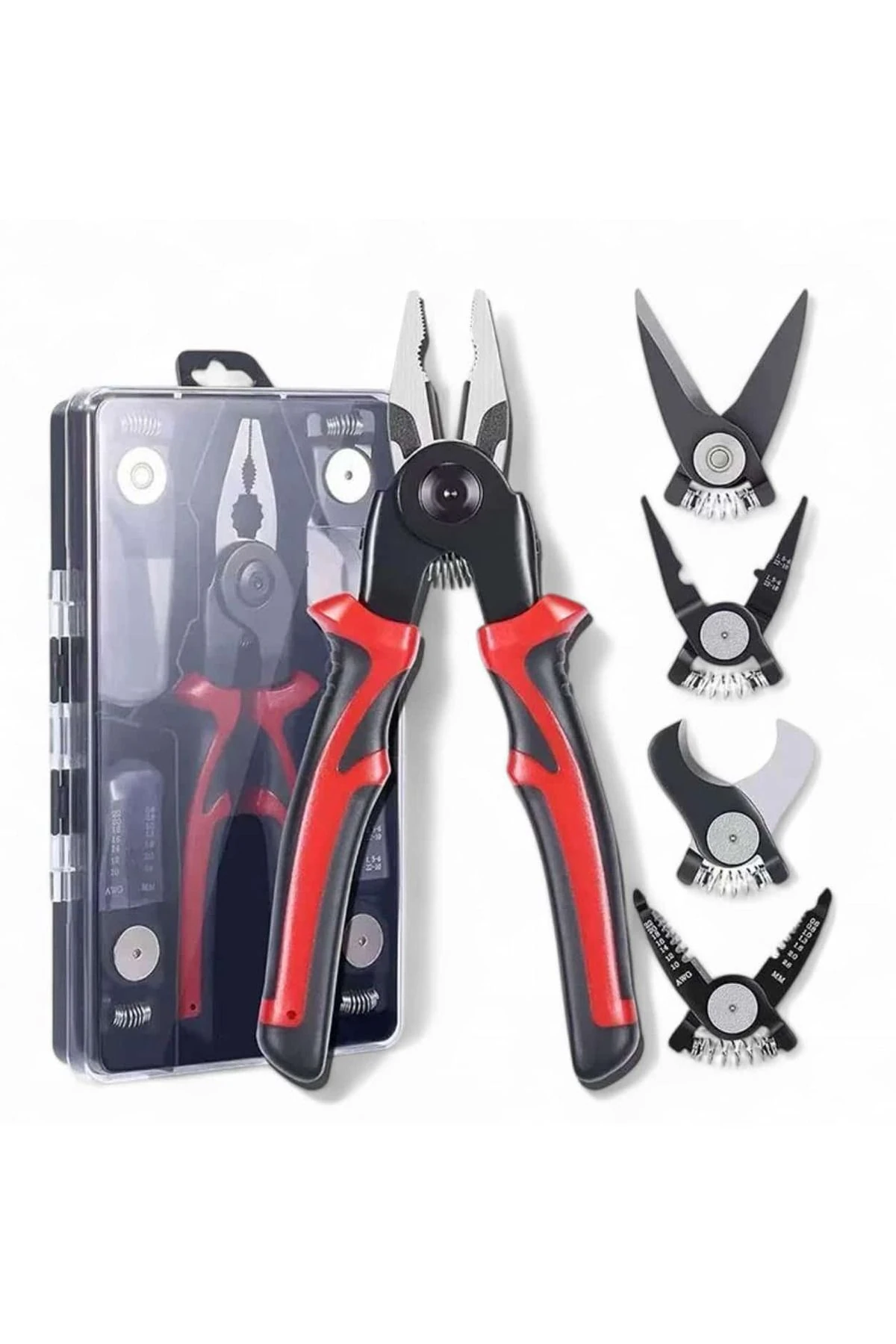 5'i 1 Arada Çok Amaçlı Çok Yönlü Ağır Hizmet Tipi Alet Kiti - Çok Fonksiyonlu Çıkarılabilir Pense