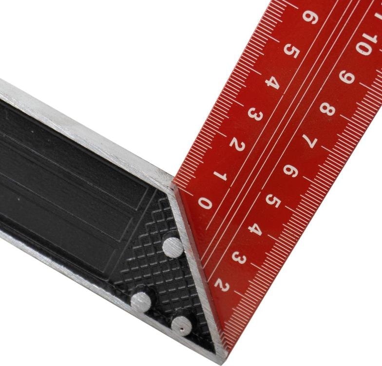 300 mm 30 cm Alüminyum Marangoz Gönye Metal Gövde Açılı Ölçüm Cetveli Ahşap Inşaat Hassas Gönye