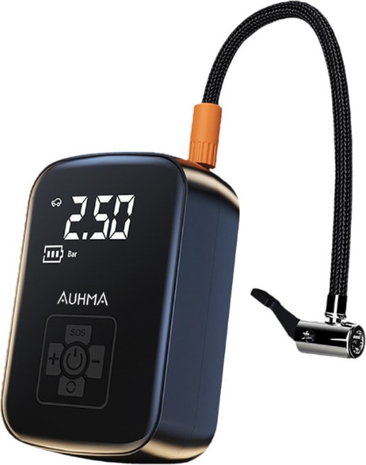 Hava Kompresörü, 150 Psı Dijital Göstergeli Oto Kompresör, Araba, Motosiklet, Bisiklet ve Top Için, Taşınabilir Şarjlı Kullanım, Fener Işığı, 4000 Mah Batarya, 3 Farklı Başlık (Psı,kpa,bar,kg/cm²)