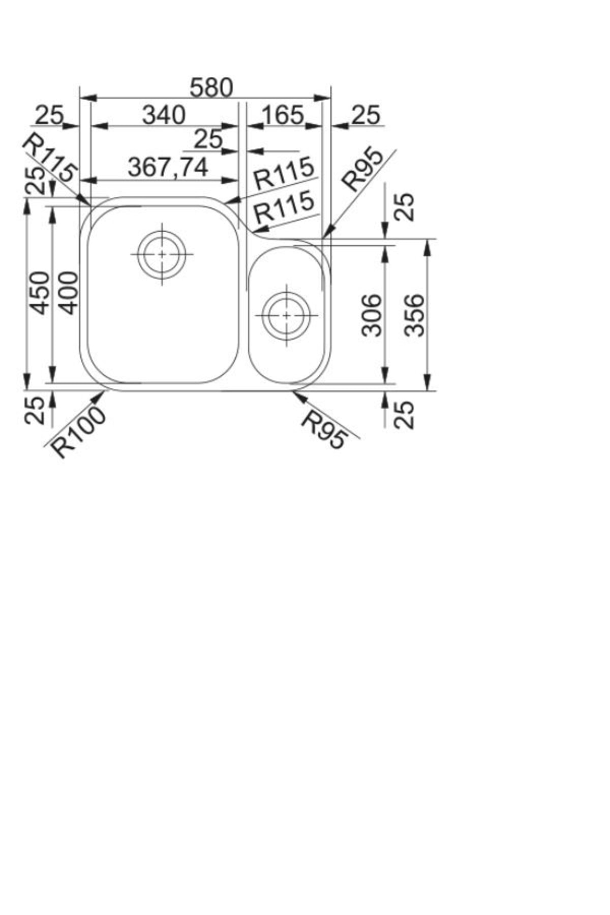 Amx 160 Inox Paslanmaz Çelik Eviyeler