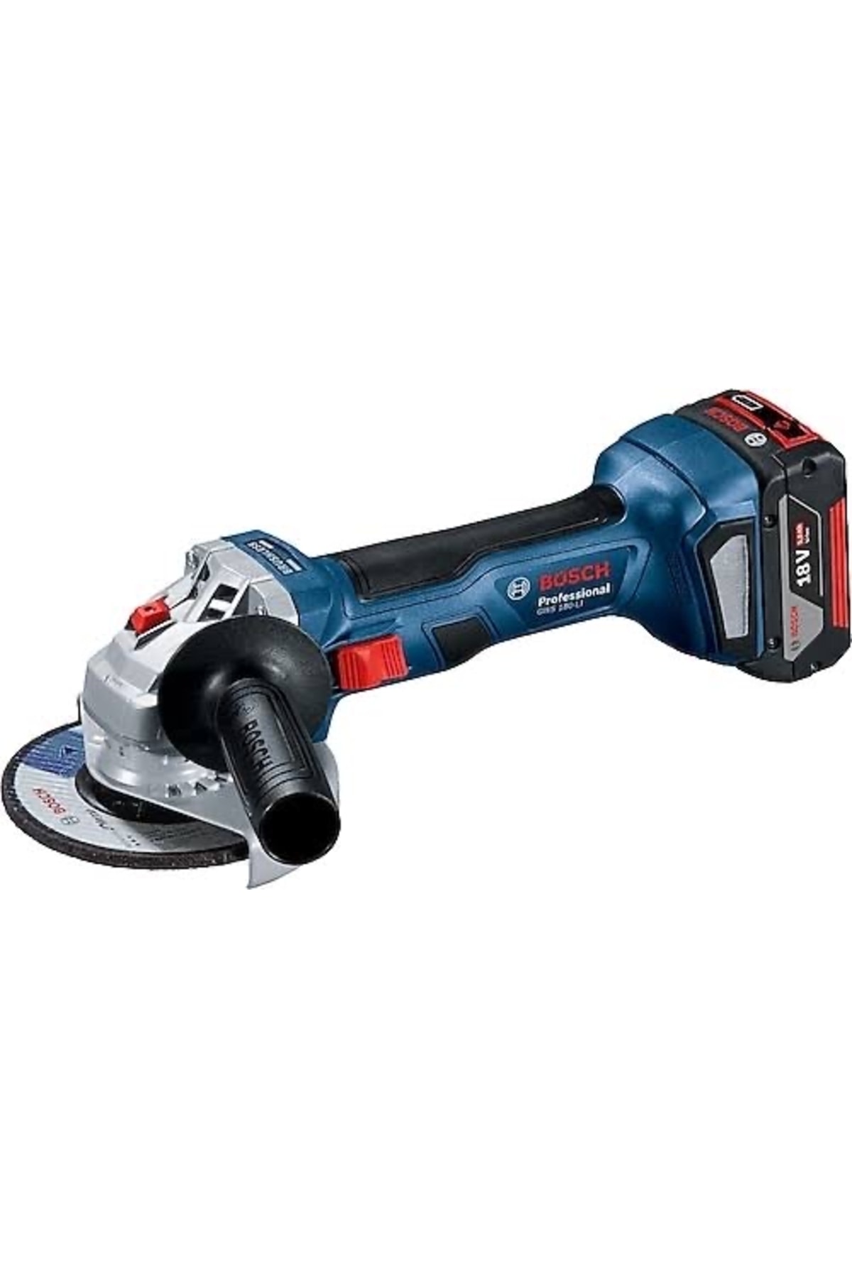BOSCH GWS 180-LI Akülü Taşlama 18V 4A 125 mm Çift Akülü