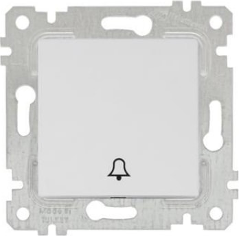 Mek+Tuş Zil Anahtarı Rita Natural - Beyaz (Çerçeve Dahil Değildir)