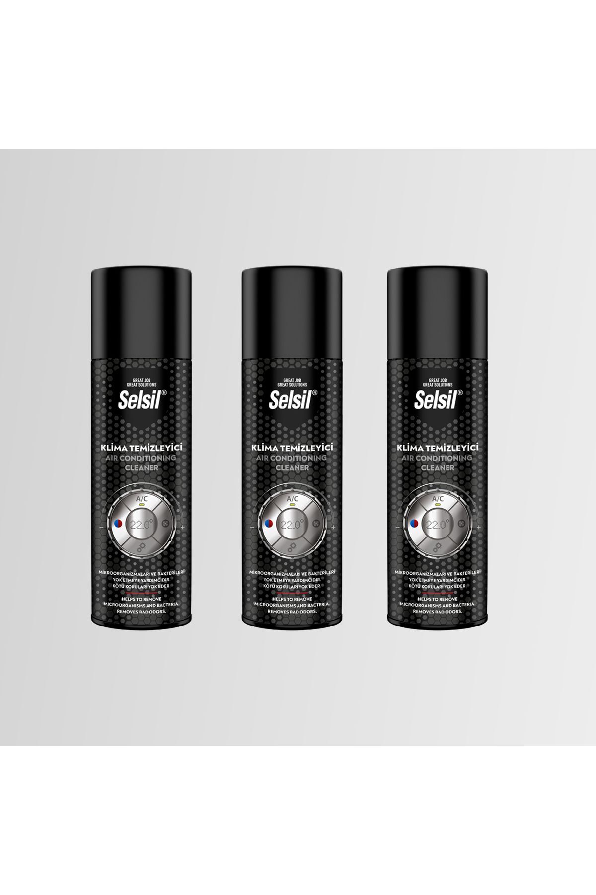 Arabalar İçin Klima Temizleyici Sprey Üçlü Set - Sigara Ve Kötü Koku Giderici 150 ML