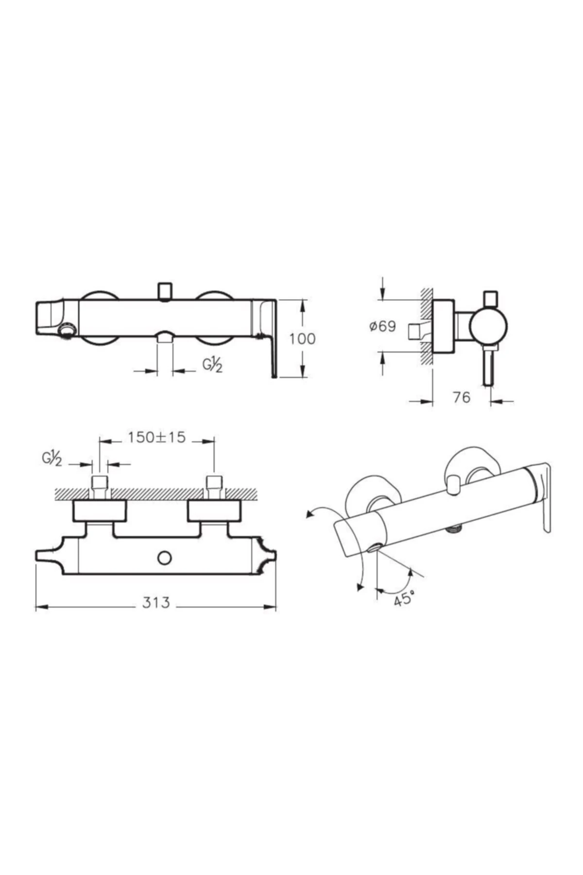 Suit U A4248826 Banyo Bataryası Bakır