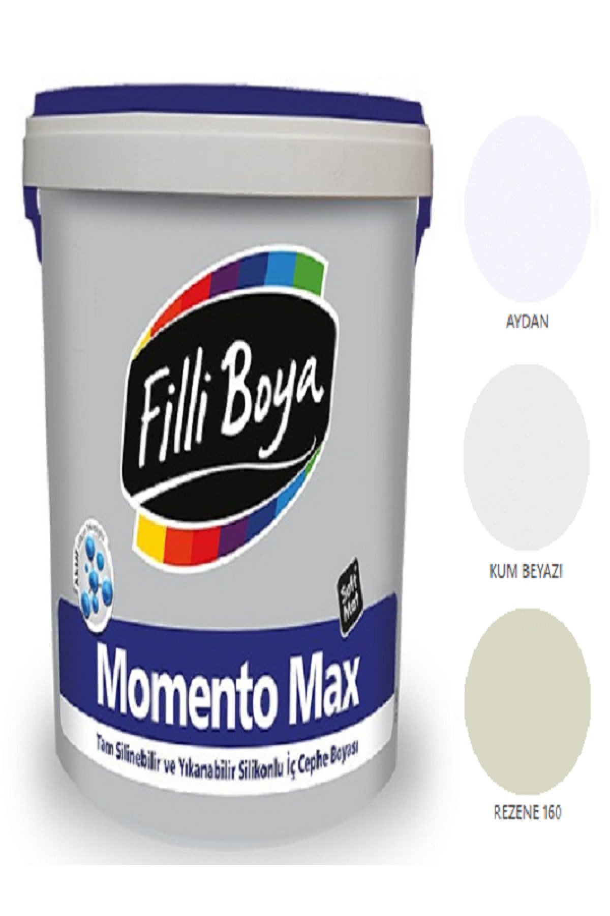 Momento Max Tam Silinebilir Yıkanabilir Silikonlu Mat Boya 15lt (kum Beyazı)