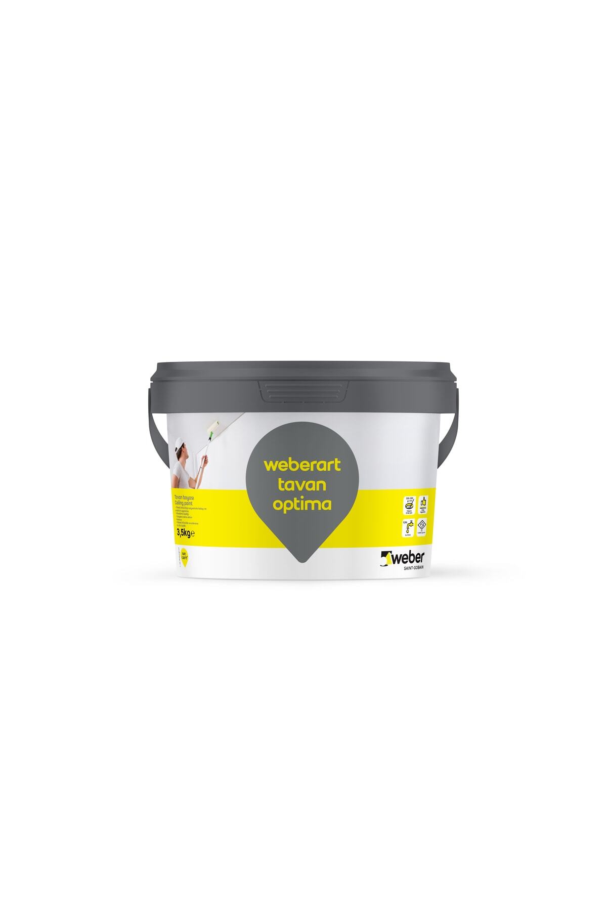 WEBER Beyaz Tavan Boyası Art Tavan Optima 3,5 Kg