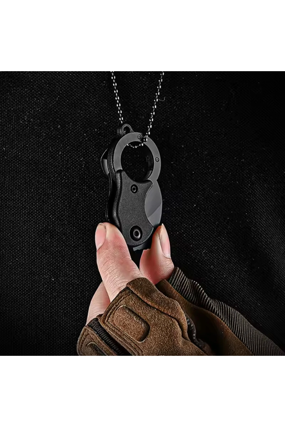 Paslanmaz Çelik Taşınabilir Katlanabilir Kamp Outdoor Karabina Çakı & Bıçak-Falçata