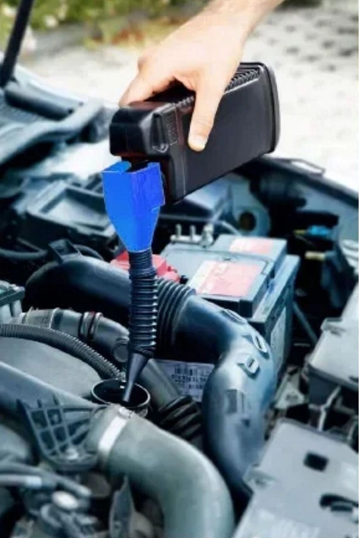 Araba ve Motorsikletler İçin Katlanabilir Plastik Motor Yağ Hunisi