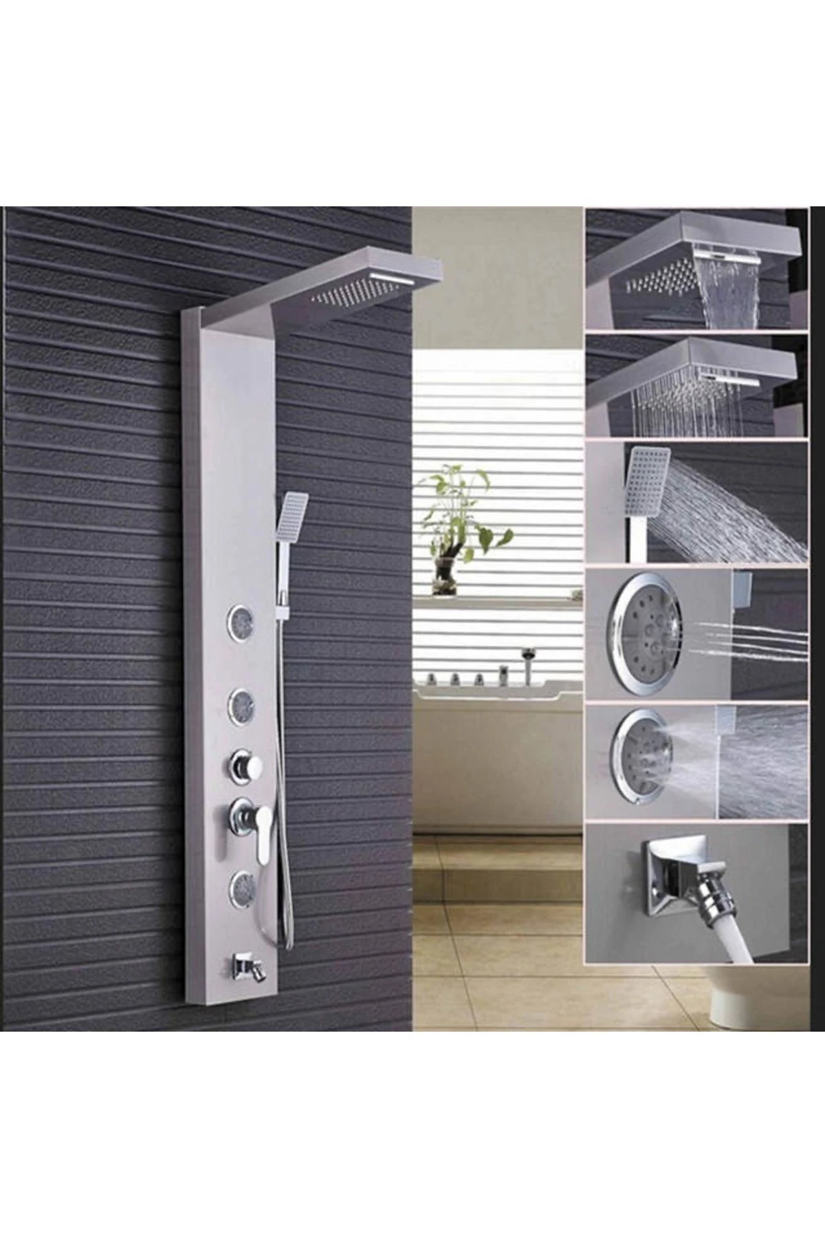 Sam Fırat Krom Duş Paneli ,duş Kolonu, Robot Duş, Duş, Dikey Jakuzi