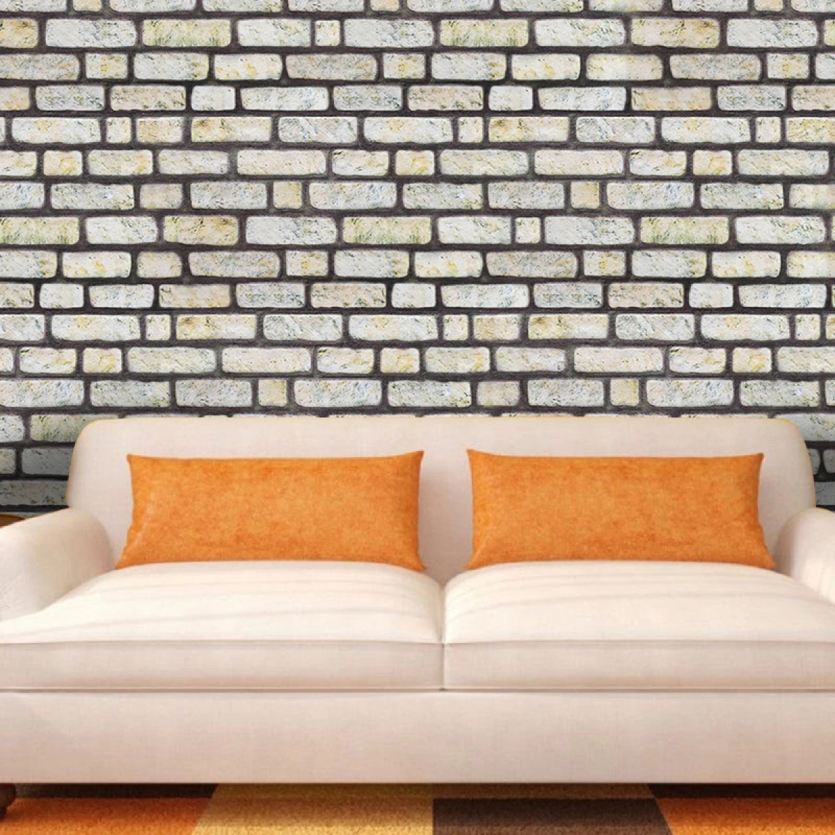 5 Adet (2,5m2) x Tuğla Desenli 3 Boyutlu Renkli Strafor Köpük Duvar Kaplama Paneli (BR-518)