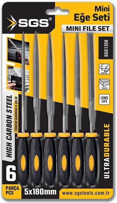 6 Parça Mini Eğe Seti 5*180 mm