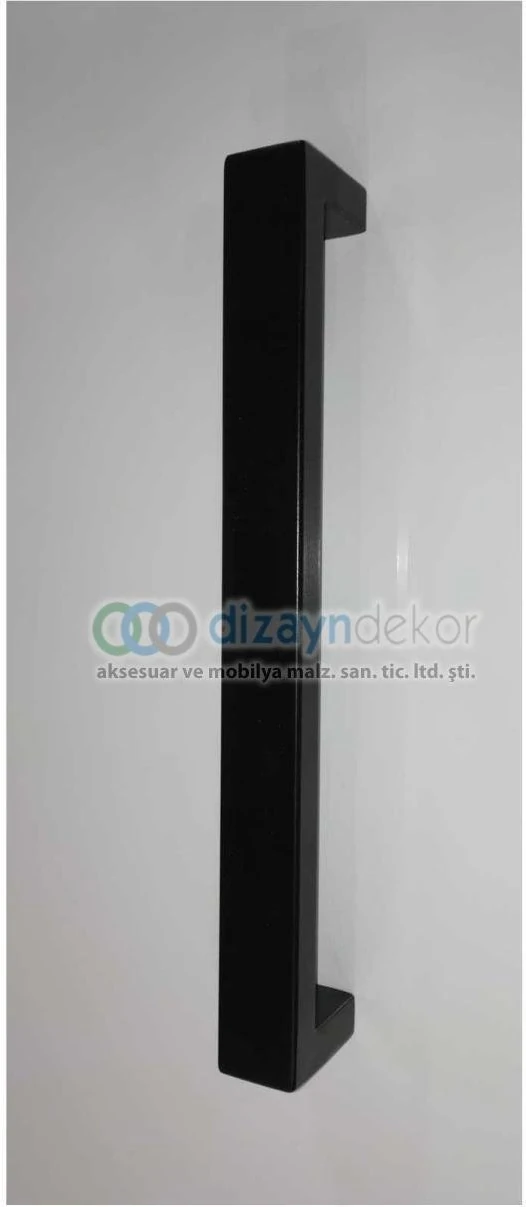 Mat Siyah Paslanmaz Çelik Sürgü ve Çekme Kapı Kolu 40X20 Mm. Profil