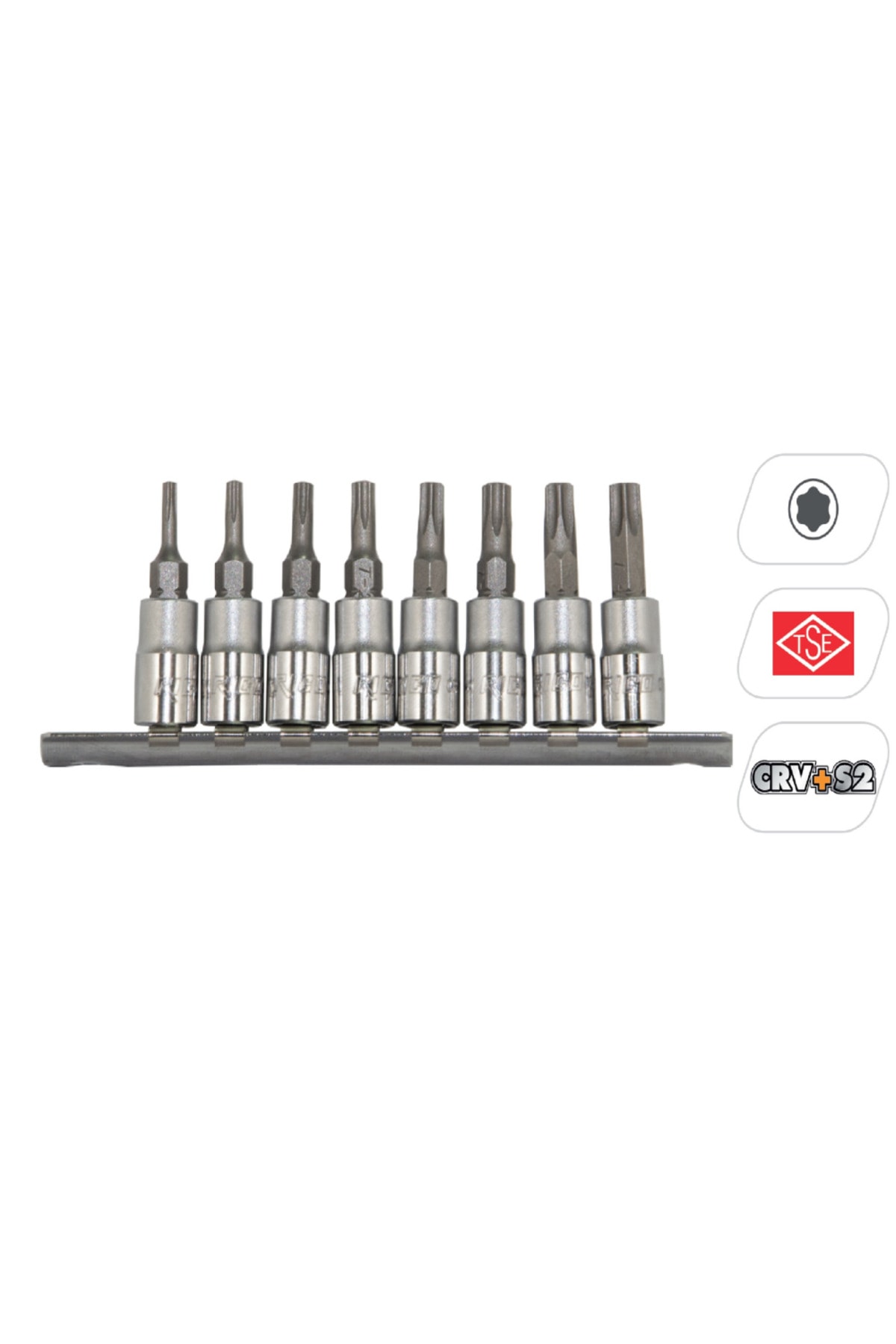 RİCO 8 Parça 1/4” Lokmalı Torx Bits Uç Seti