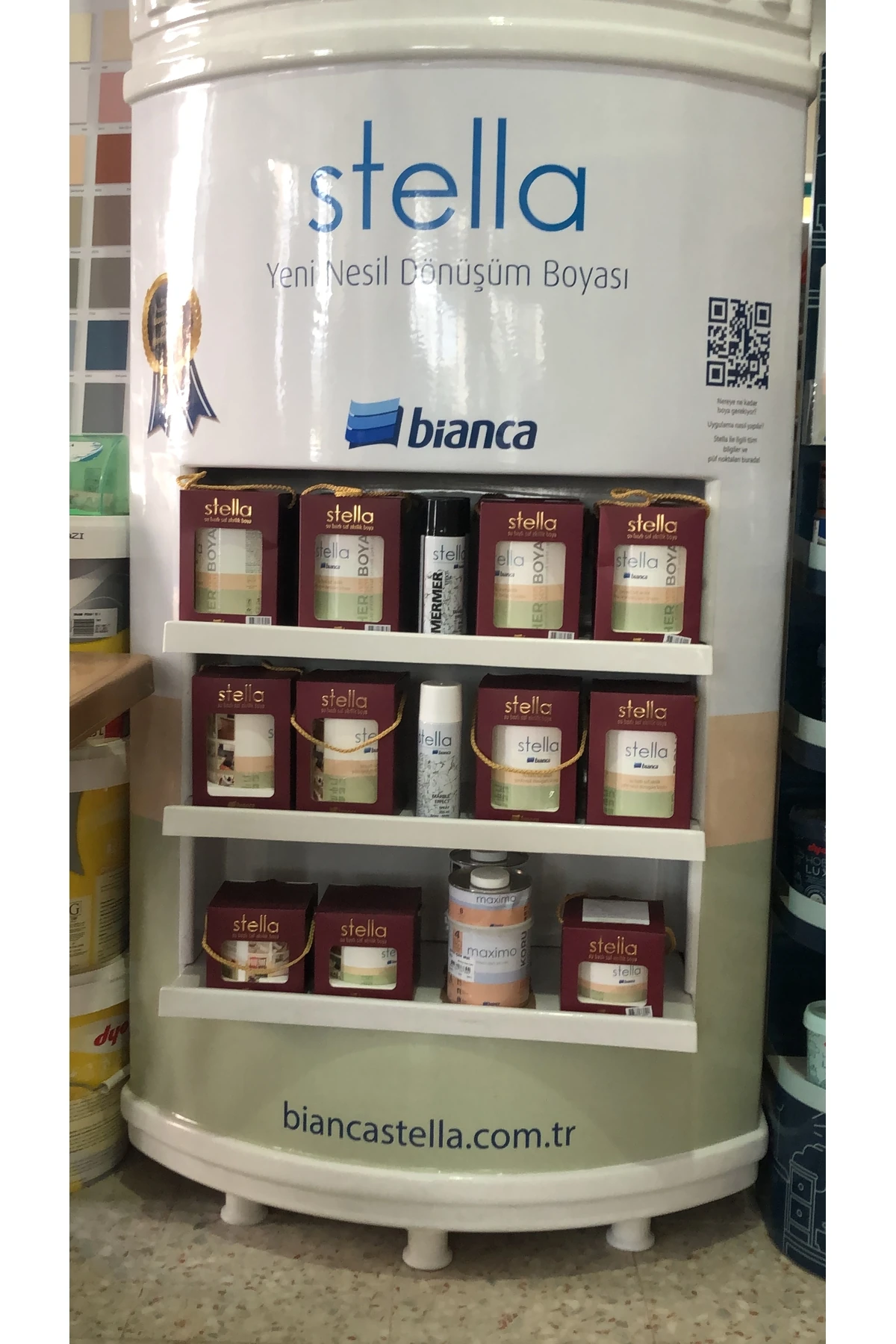 Bianac Stella Su Bazlı saf Akrilik Boya mistik beyaz 1 lt.