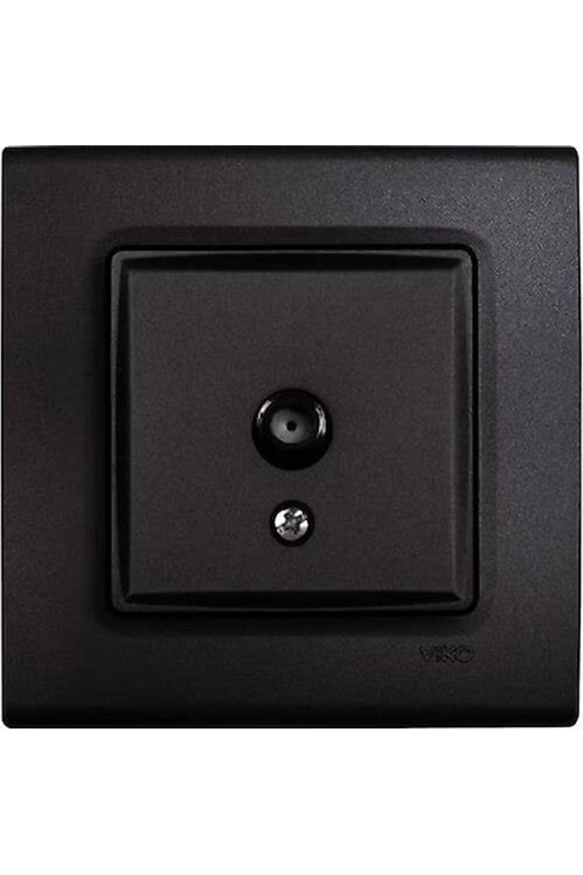 Linnera Life Gece Siyahı Tv Prizi F Konnektörlü Çerçeveli