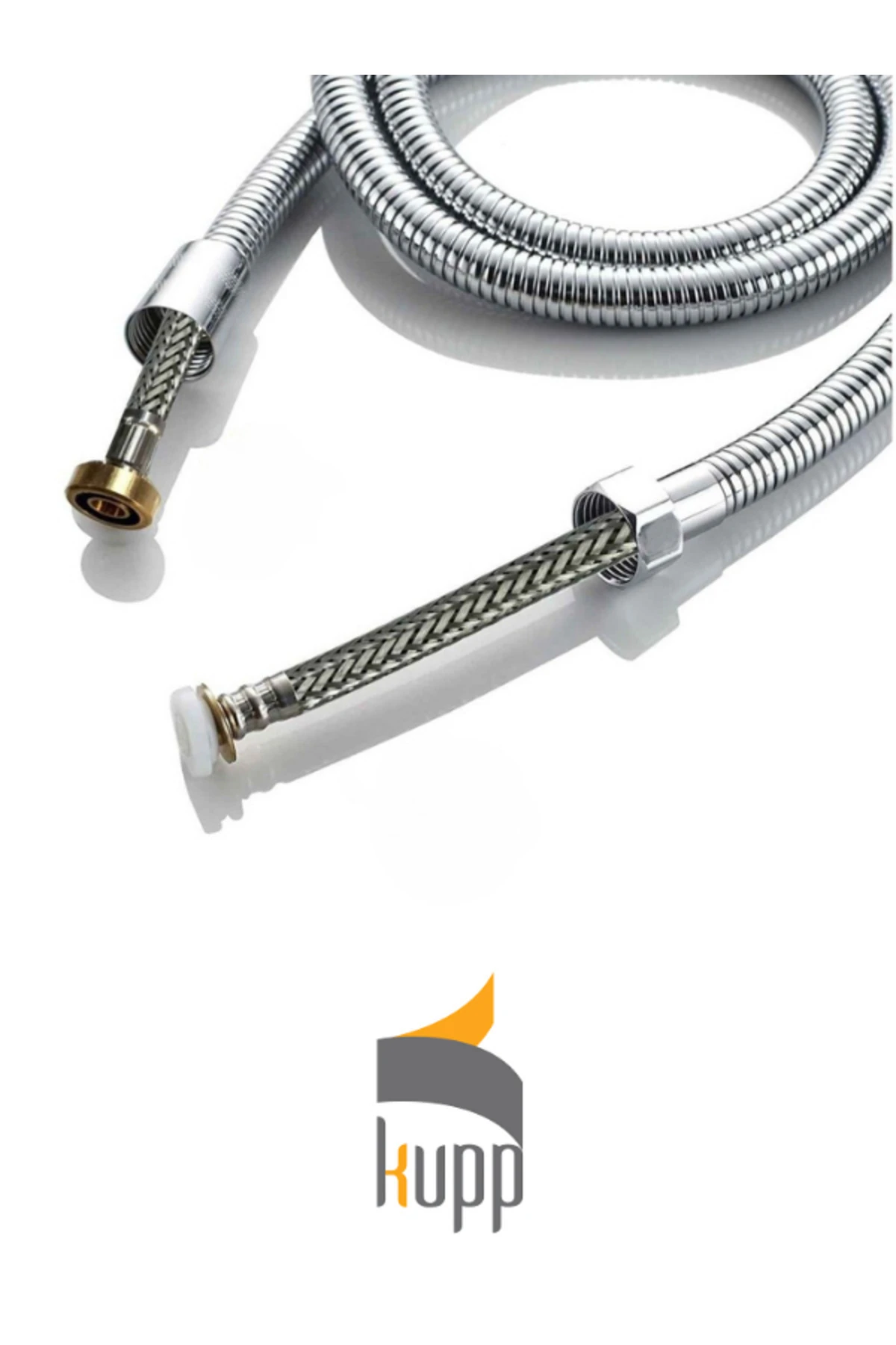 Çelik Örgülü Duş Seti, Kireç Önleyici ve Filtreli Başlık Takımı, Gri