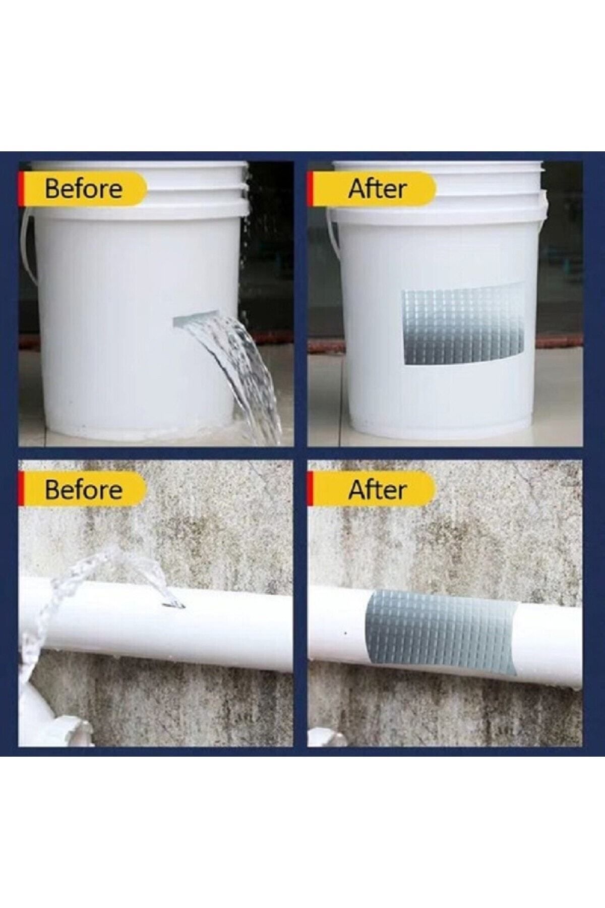 OZKUVVET Yama Bandı Su Geçirmez Çatı Oluk Tamiri Için Hızlı Pratik Çözüm Band Destekli 50mm*2mt