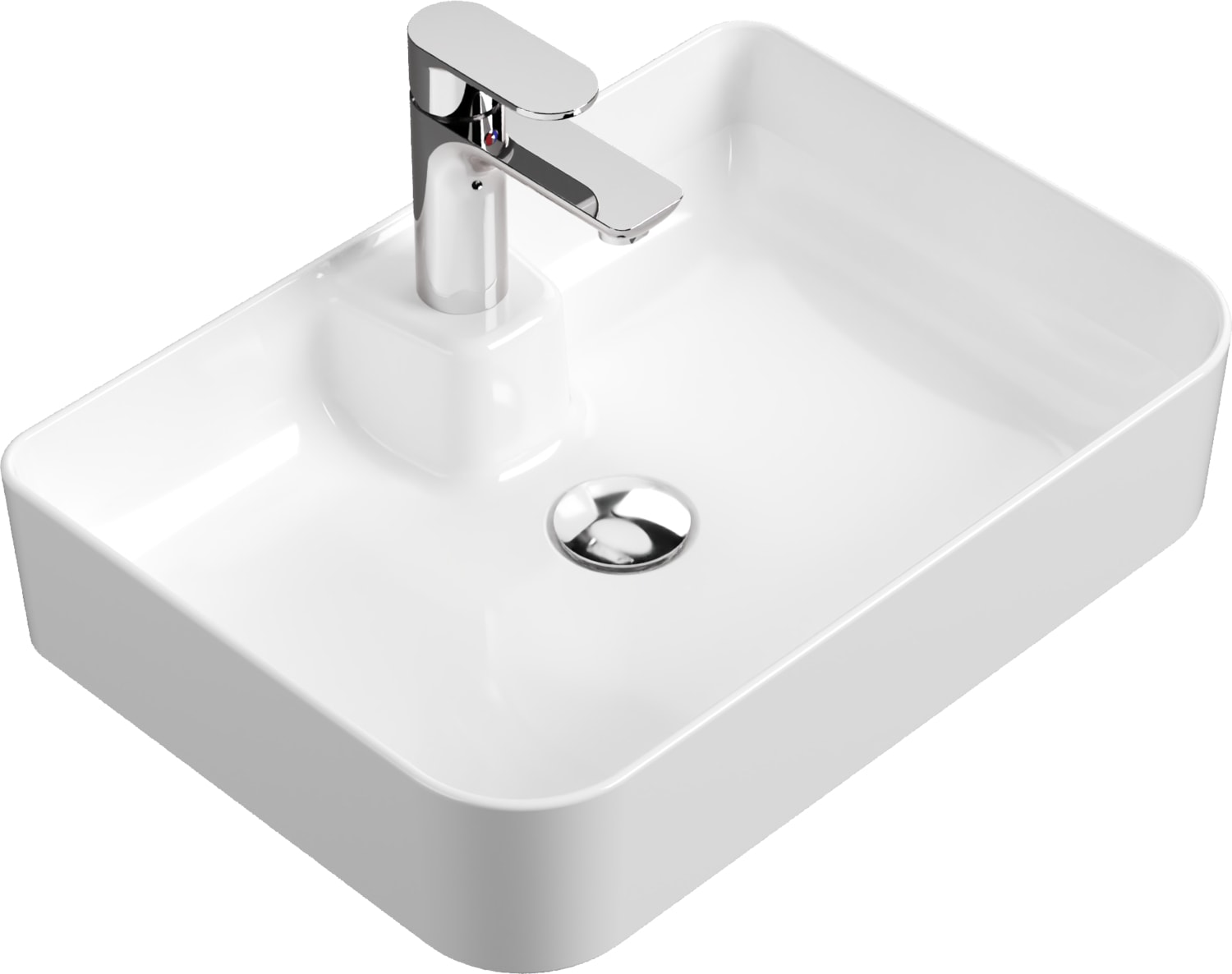 Sifon Tapası - Bas Aç - Parlak Krom Başlıklı -Taşma Deliksiz-Pis Su Çıkış Borusu Hariç