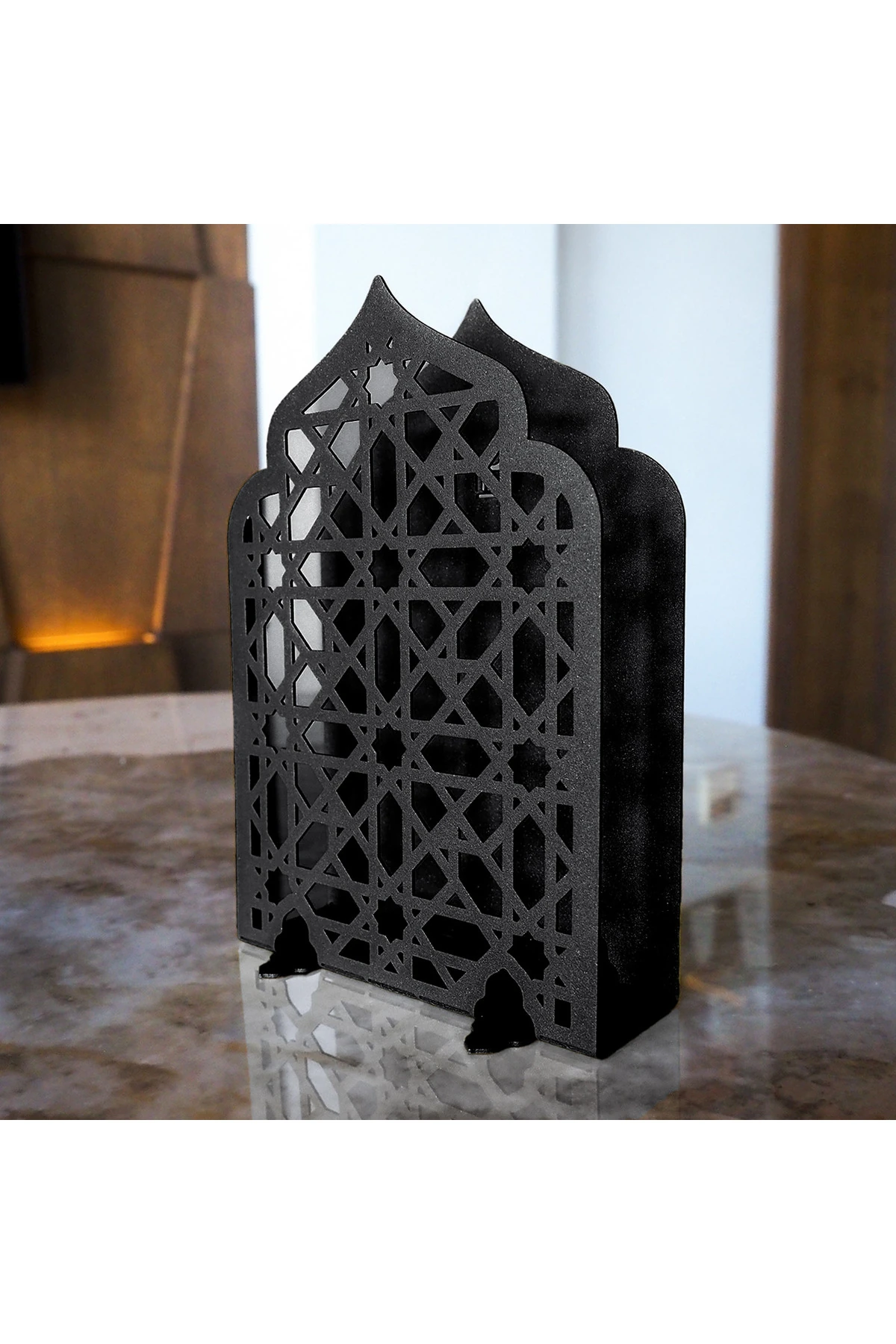 Metal Masaüstü Kur'an-ı Kerim Kutusu ve Tesbih Askılığı - WAMH198