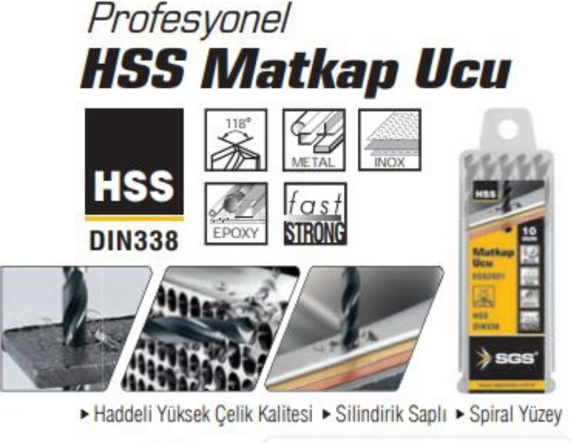 SGS Matkap Ucu Hss 5,0 mm DIN338