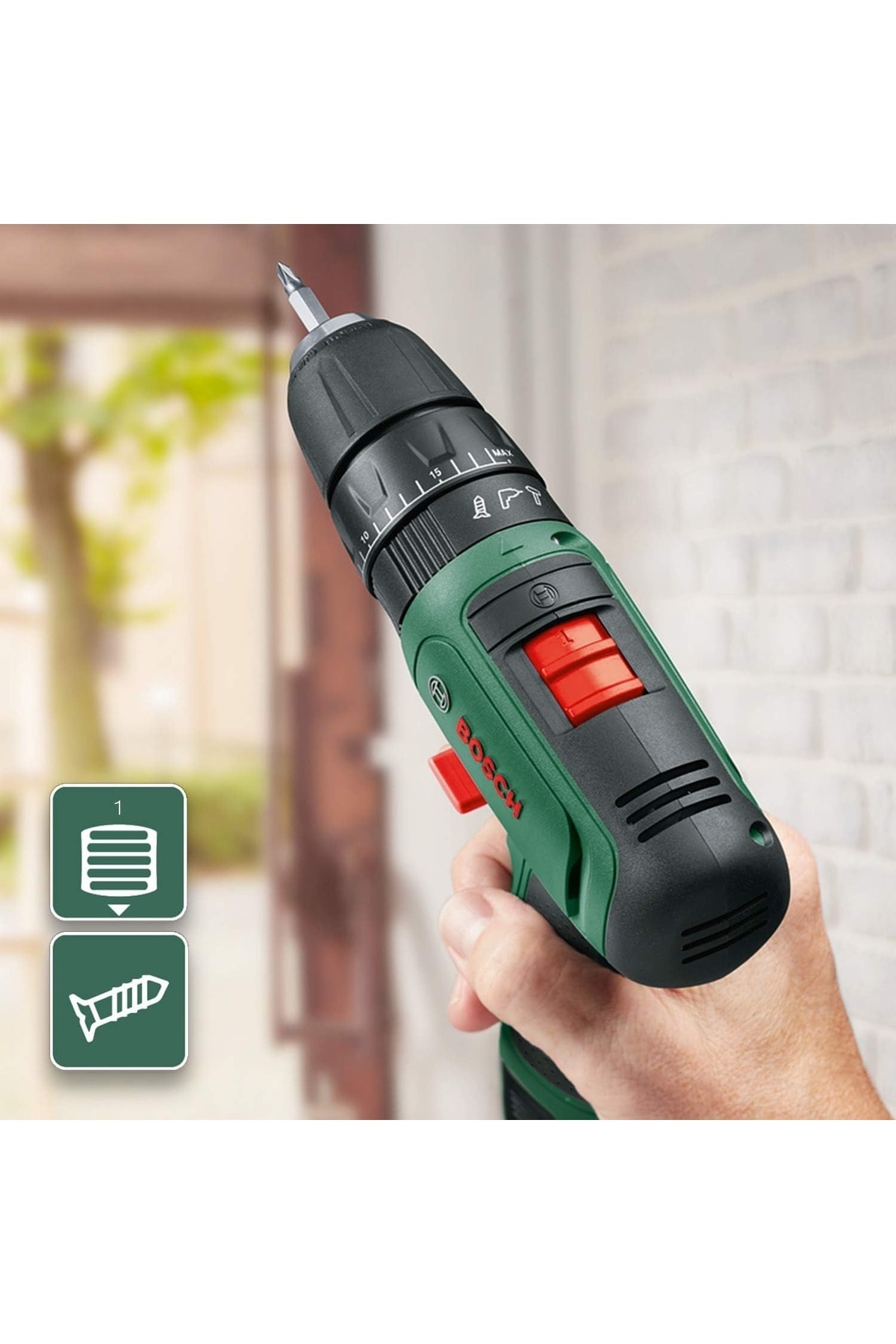 BOSCH Easy Drill 1200 Çift Akülü Vidalama Darbeli Matkap  Şarjlı Matkap 1,5AH