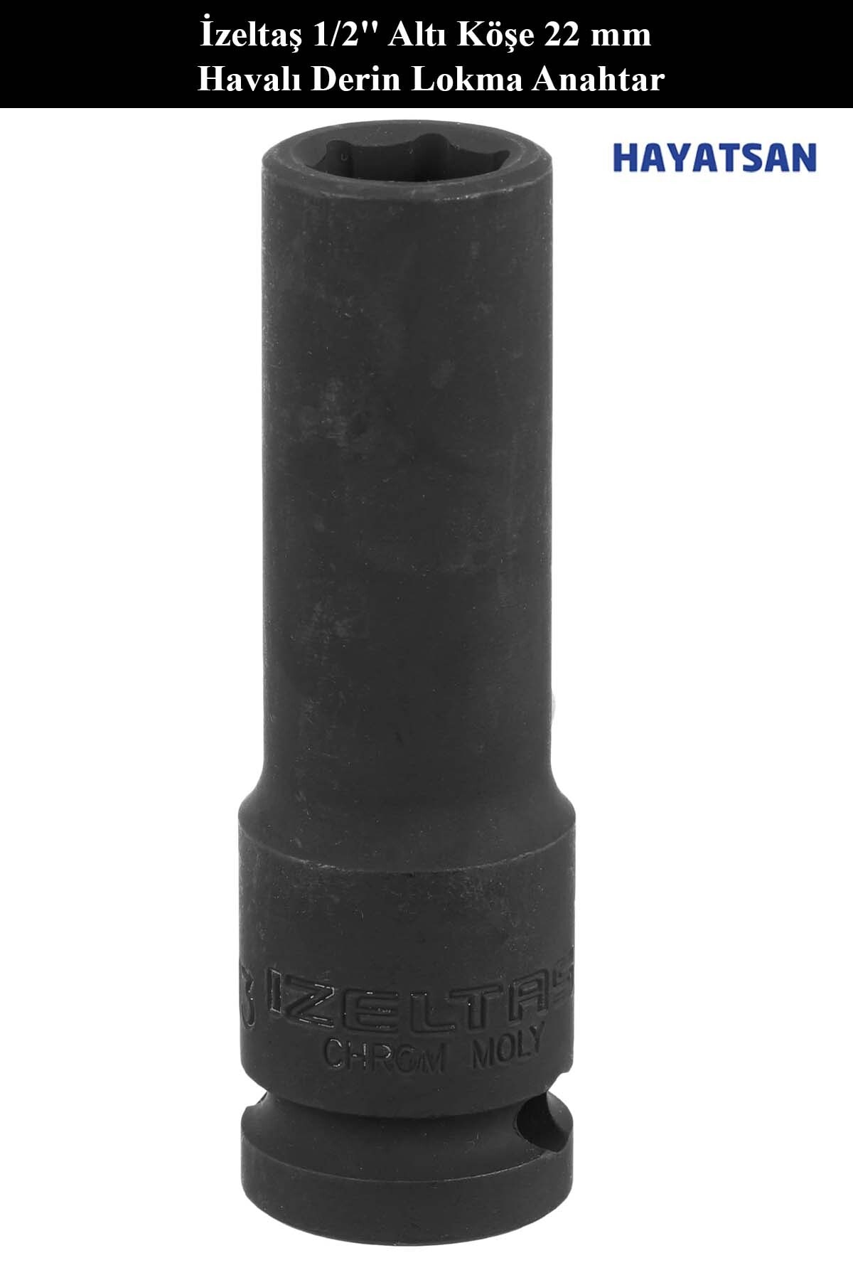 1/2'' Altı Köşe 22 mm Havalı Derin Lokma Anahtar