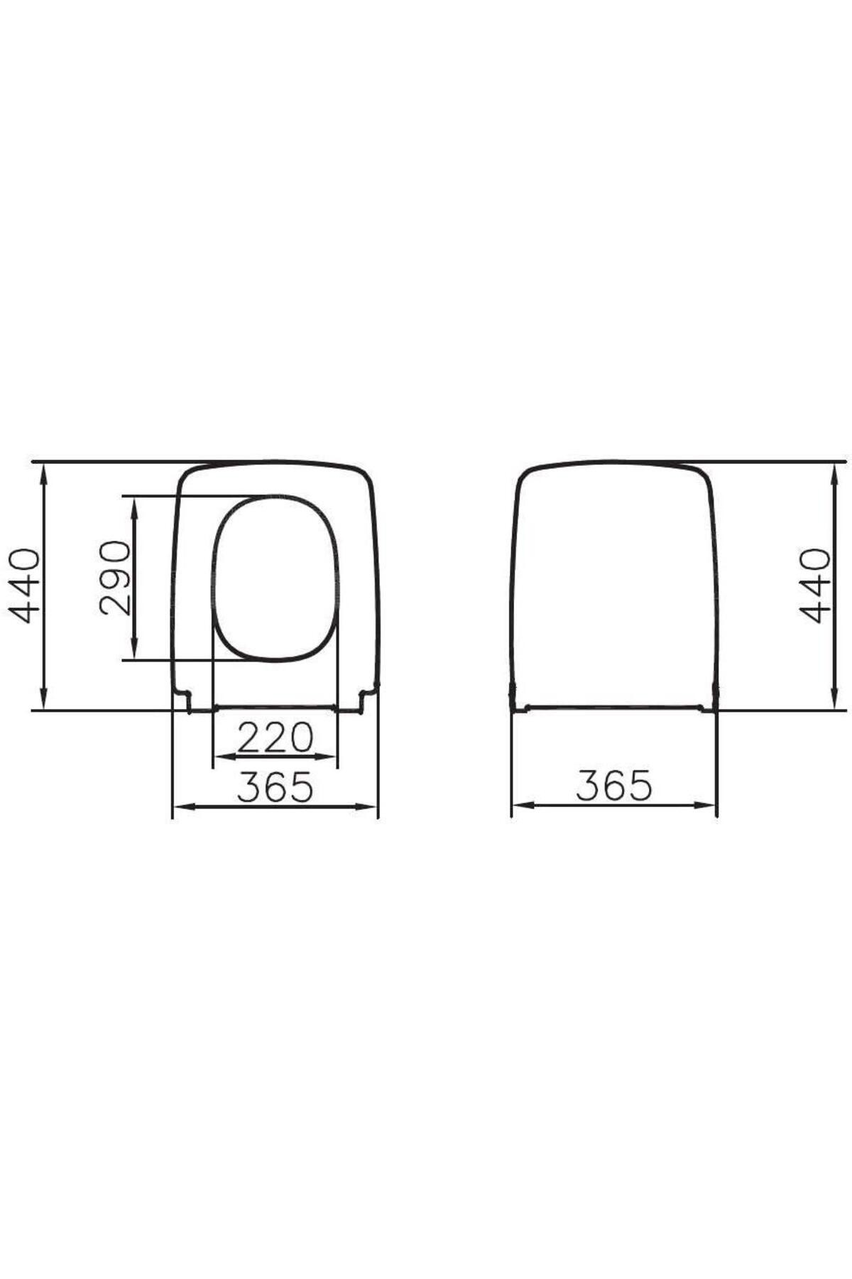 Metropole Slim Soft Klozet Kapağı-DP-Beyaz 122-003-009 yavaş kapanır