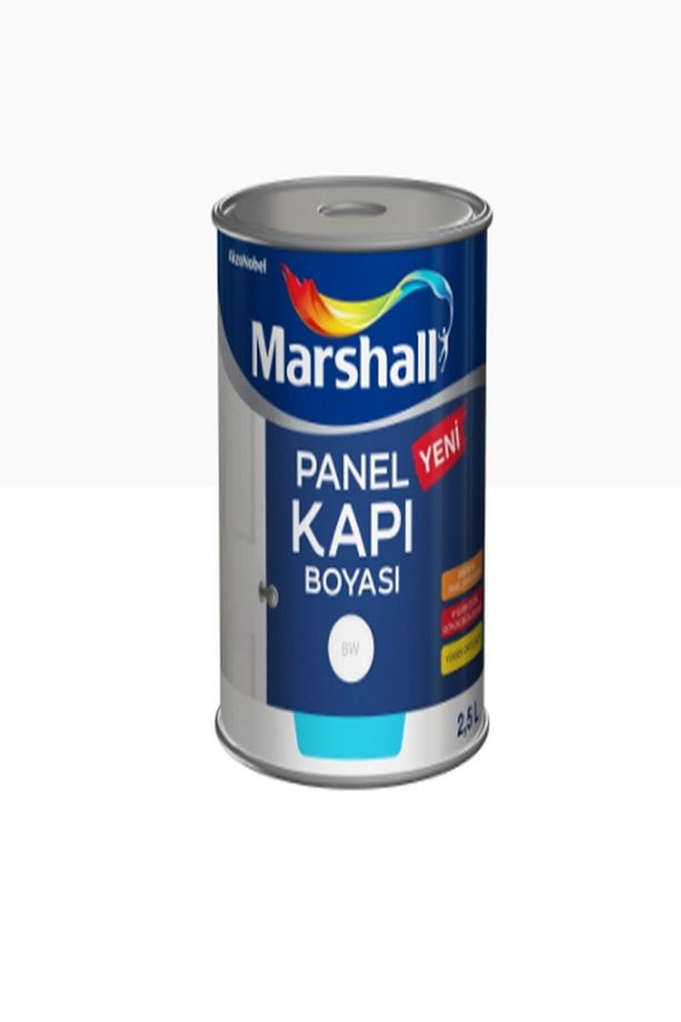 Panel Kapı Boyası Su Bazlı, Mat, Silinebilir - Beyaz 2,5 Lt