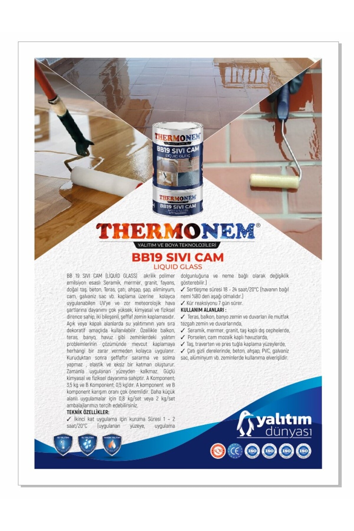 OZKUVVET Bb19 Sıvı Cam Lıquıd Glass 2,4 Kg