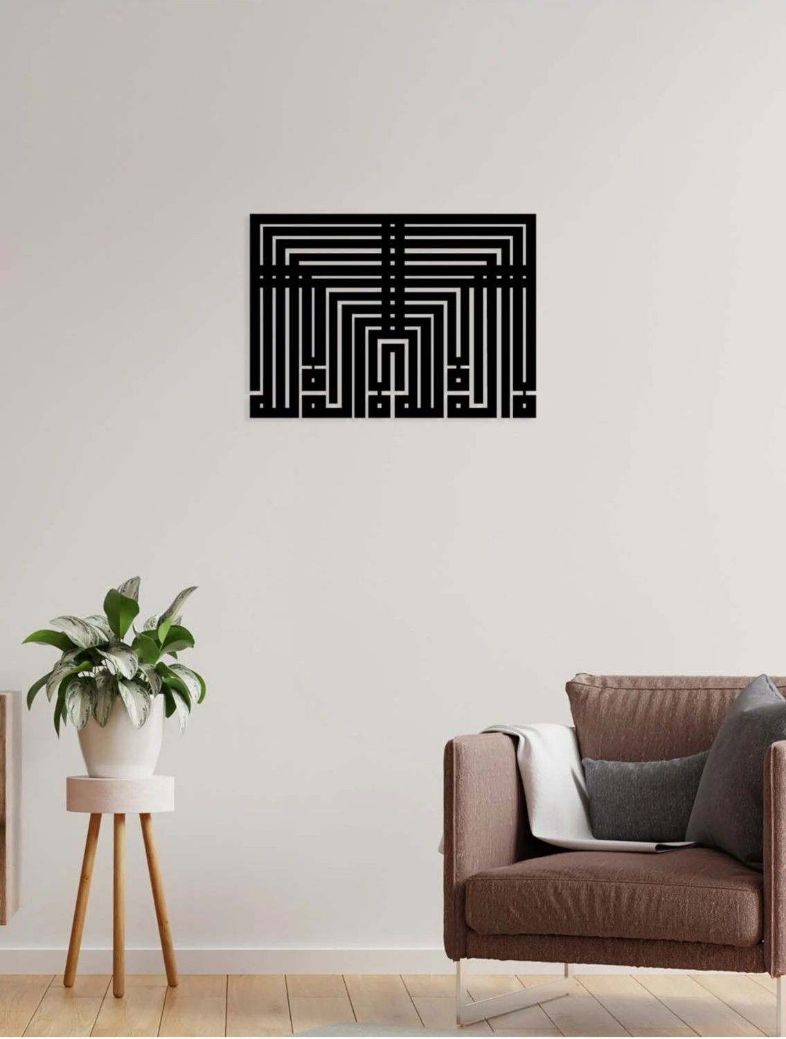 -Ya Allah Islami Metal Tablo - Islami Ev Dekorasyonu - Dini Duvar Tabloları - 15 X 80 - Cm - Sıyah-Islm-193