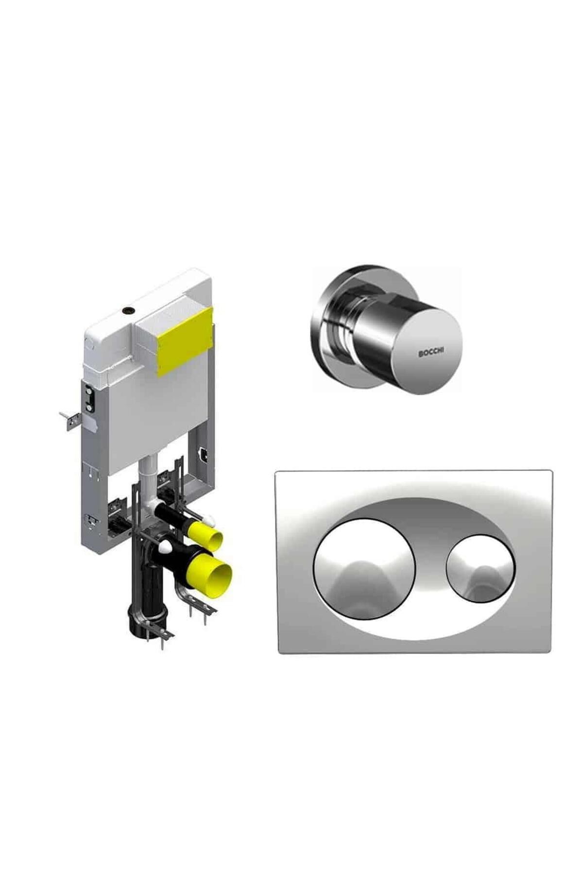 Gömme Rezervuar 8.5 Cm Tuğla Duvar Seti (KUMANDA PANELİ STOP VALF) 8000-1000