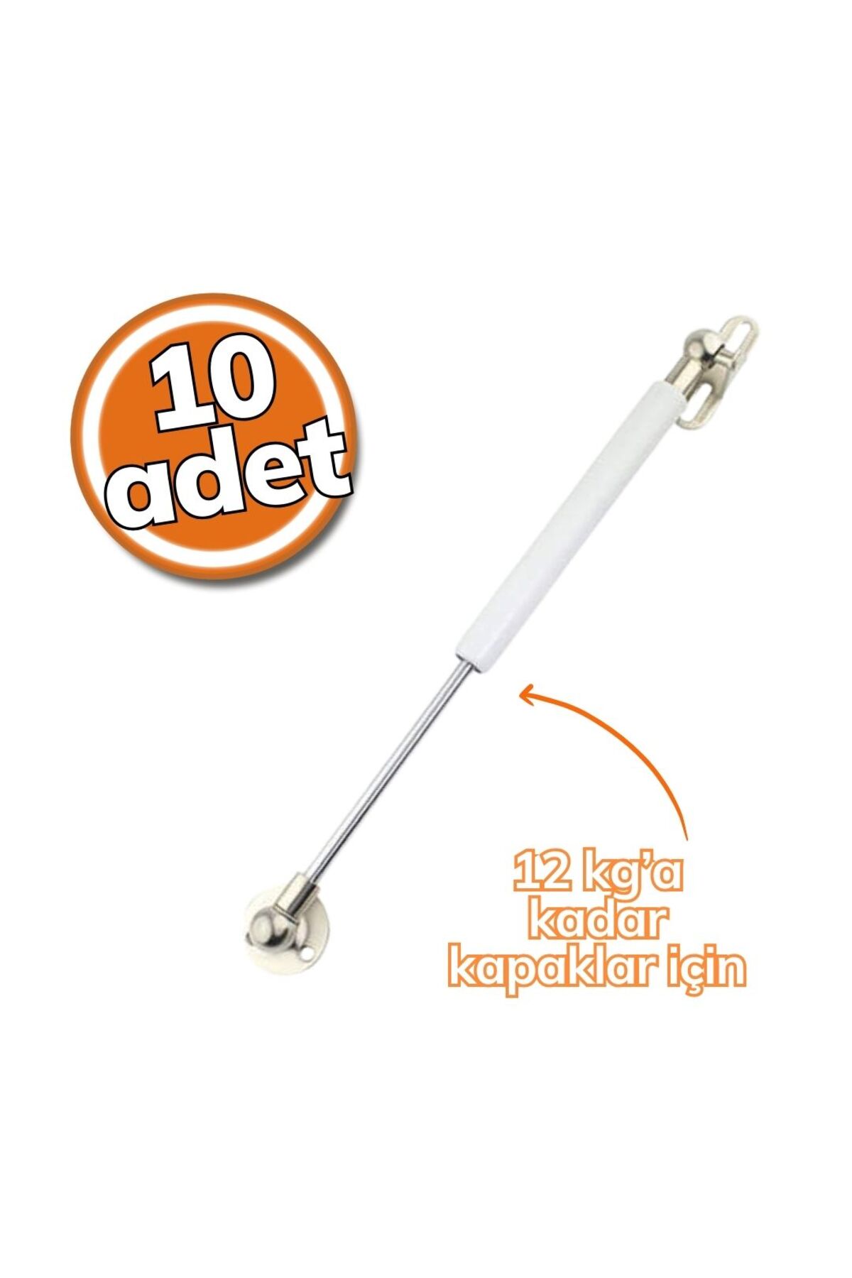 Gazlı Piston 120 Newton Beyaz 10'lu Set