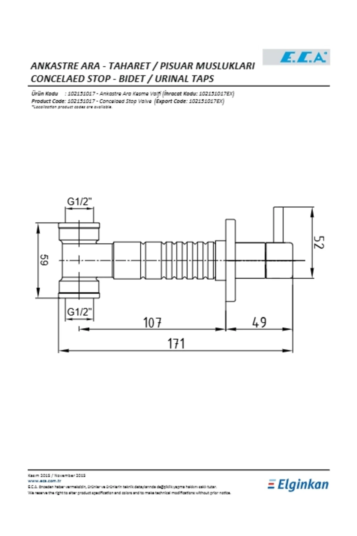 Termostatik Ankastre Banyo Duş Bataryası Sıva Altı 2 Yol