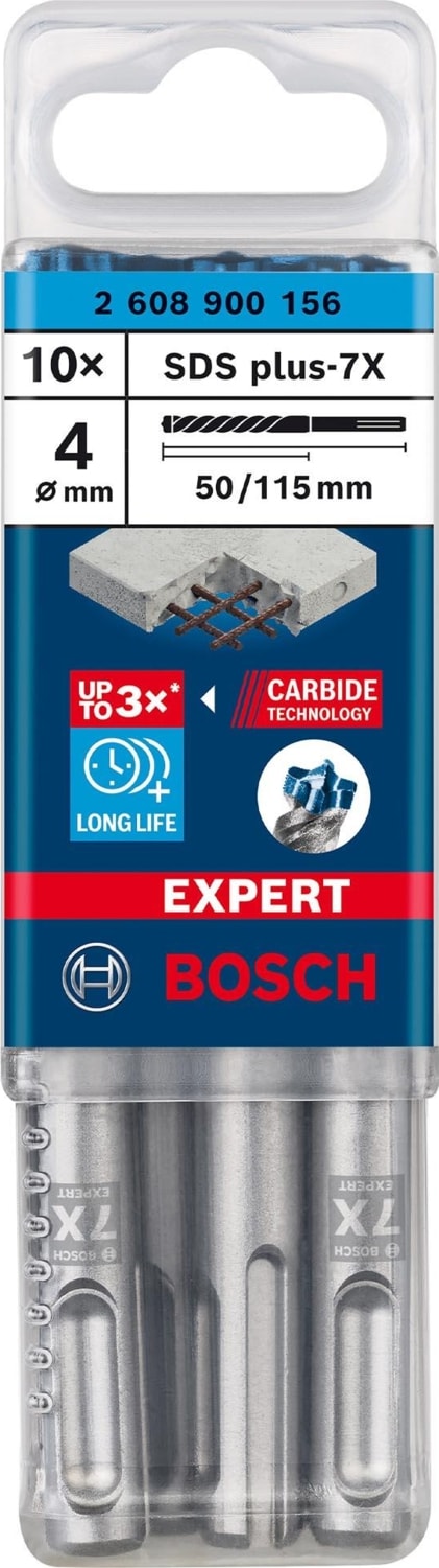 BOSCH Expert 4X115 mm 10’lu Yeni Sds Plus-7x Matkap Ucu 2608900156