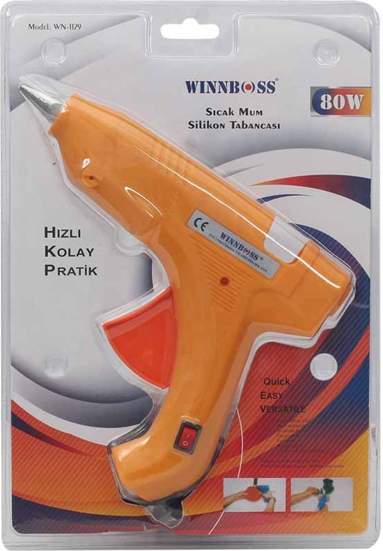 Winnboss WN-1179 Anahtarlı 80 Watt Silikon Tabancası Sıcak Silikon Tabancası